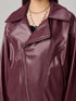 'Dulcinea' Leather Drop Shoulder Jacket - Celes Fashion